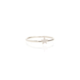 Zoë Chicco 14kt White Gold Itty Bitty Pave Star Ring