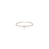 Zoë Chicco 14kt White Gold Itty Bitty Pave Diamond Shape Ring