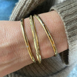 14k Star Set Diamond Half Round Cuff