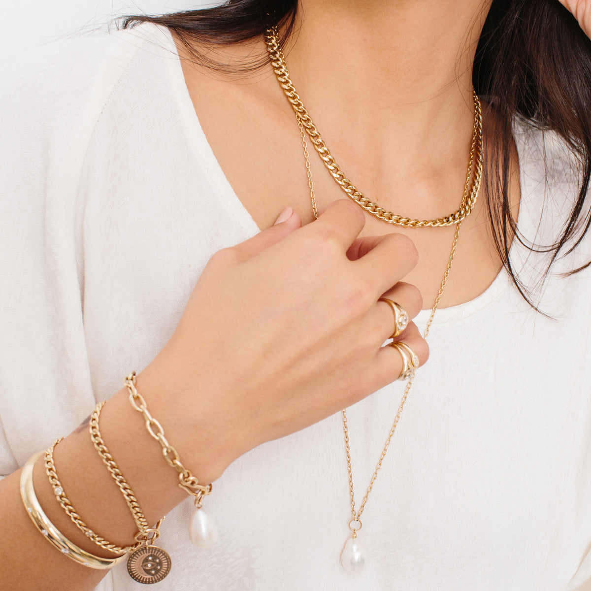 Zoë Chicco 14k Gold Baroque Pearl Long Pendant Necklace – ZOË CHICCO