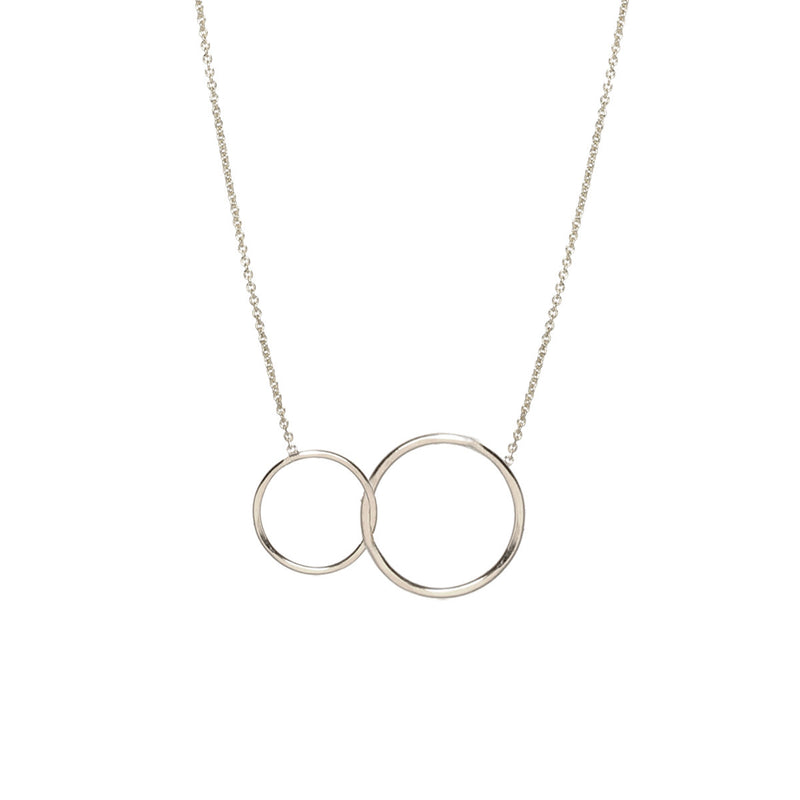 14k Mixed Hammered Circles Necklace