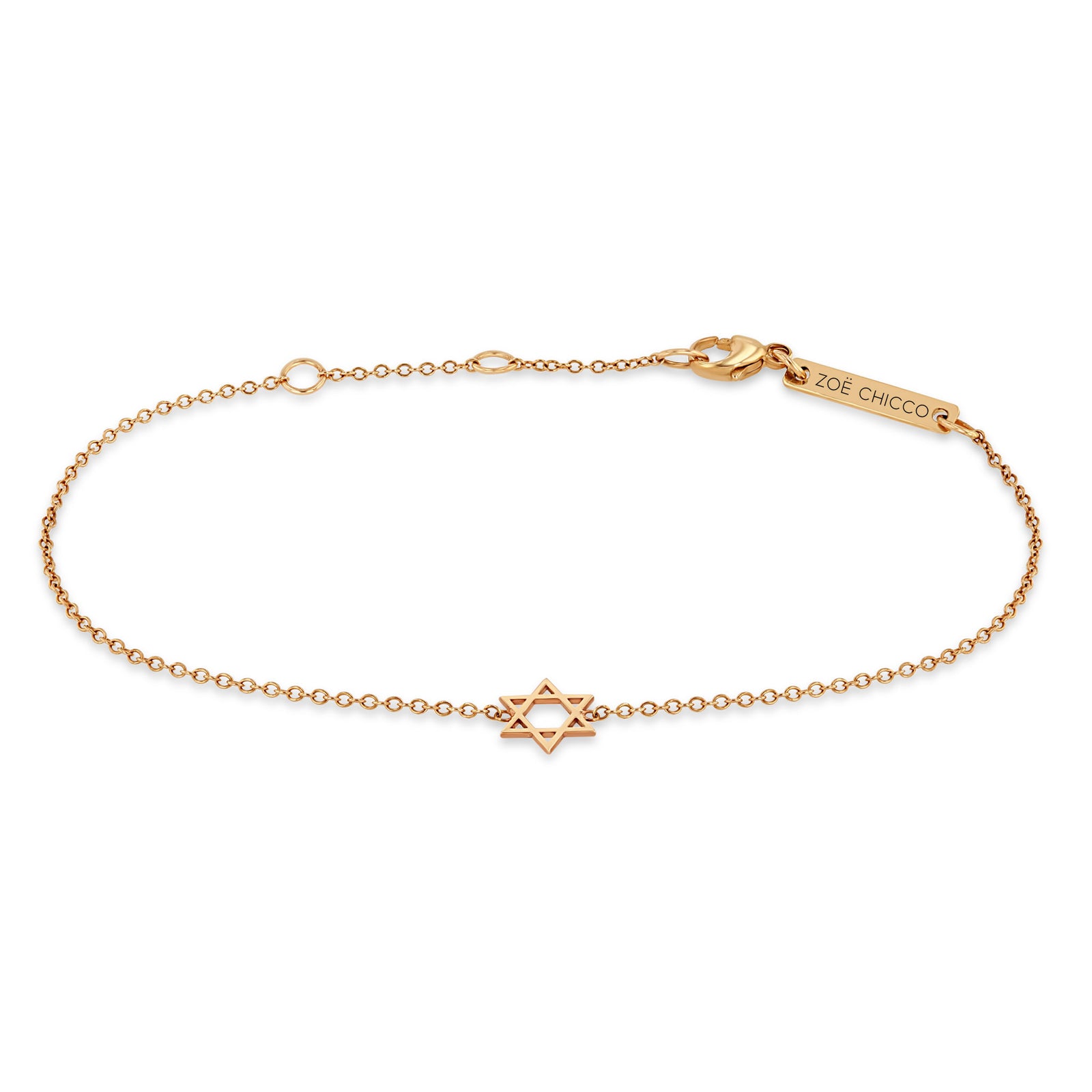 Zoë Chicco 14k Gold Midi Bitty Star of David Bracelet – ZOË CHICCO