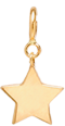 14k Midi Bitty Star Charm Pendant with Spring Rring