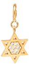 14k midi bitty pave Star of David charm with spring ring