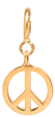 14k midi bitty peace symbol charm with spring ring