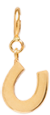 14k midi bitty horseshoe charm on spring ring