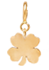 14k Midi Bitty Clover Charm on Spring Ring
