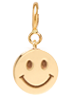 14k Midi Bitty Smiley Face Charm on Spring Ring