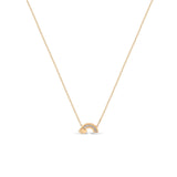 Zoë Chicco 14k Gold Midi Bitty Diamond Rainbow Necklace