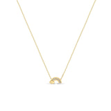 Zoë Chicco 14k Gold Midi Bitty Diamond Rainbow Necklace