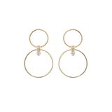 Zoë Chicco 14kt Gold Prong Diamond Mixed Circle Earrings