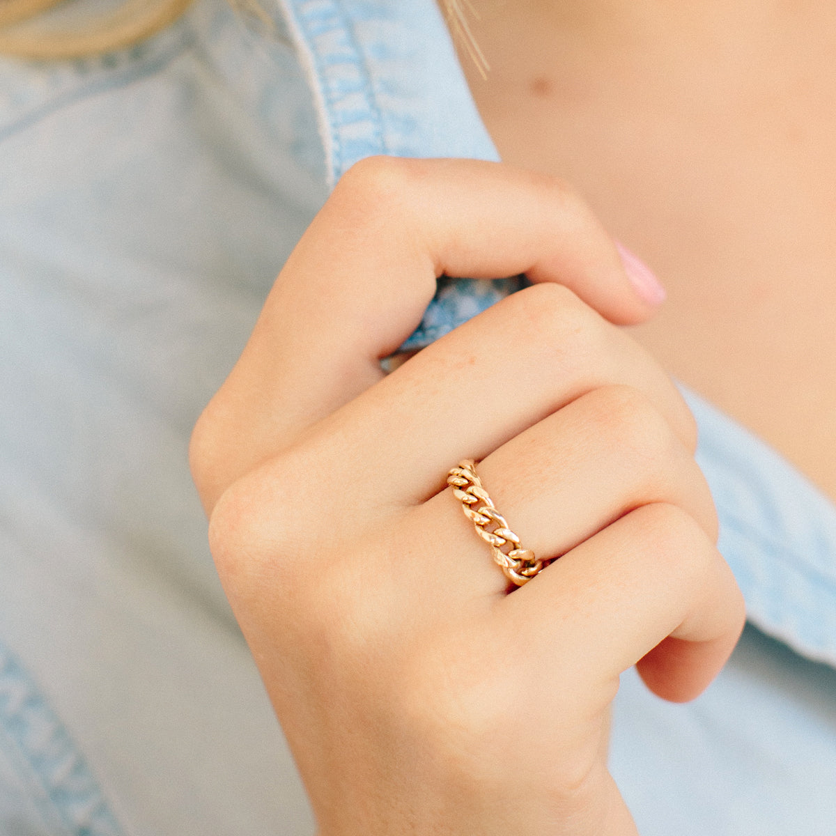 Zoë Chicco 14k Gold Medium Curb Chain Ring – ZOË CHICCO