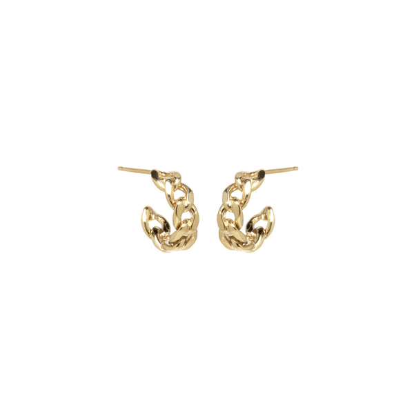 Zoë Chicco 14k Gold Medium Curb Chain Huggie Hoop Earrings