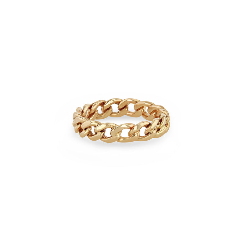 Zoë Chicco 14k Gold Solid Medium Curb Chain Band Ring – ZOË CHICCO