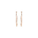 Zoë Chicco 14k Gold Diamond Bezel Medium Hoop Earrings