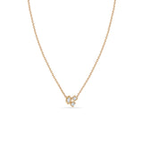 Zoë Chicco 14k Rose Gold Mixed Cut Diamond Cluster Necklace