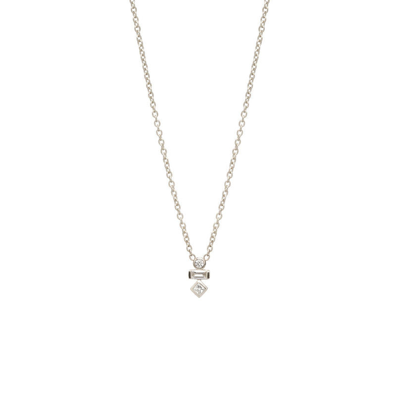 14k Mixed Cut Diamond Drop Necklace – ZOË CHICCO