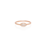 14k Medium Marquise Diamond Bezel Ring