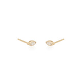 Zoë Chicco 14k Gold Marquise Diamond Bezel Stud Earrings