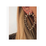 Zoe Chicco 14k Large Gold Upside Down Teardrop Earrings with Mixed Fancy Diamonds