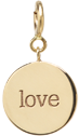 14k Small Personalized Disc Charm on Spring Ring