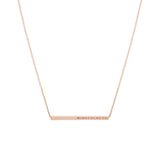 Zoë Chicco 14kt Gold Engraved Thin ID Necklace with White Diamond