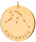 14k gold constellation & zodiac medium disc charm
