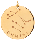 14k gold constellation & zodiac medium disc charm