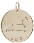 14k gold constellation & zodiac medium disc charm