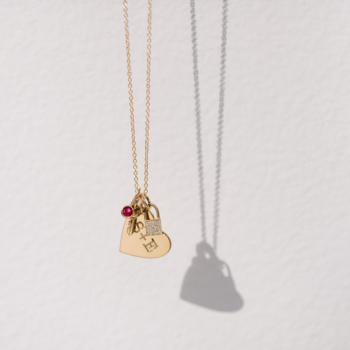 14k Single Ruby Charm | July Birthstone
