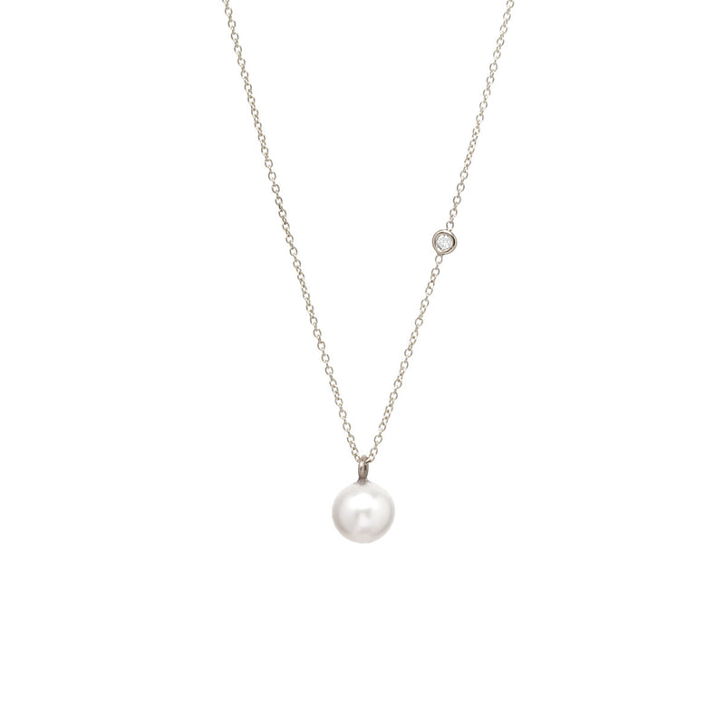 Zoë Chicco 14kt Gold Large Pearl and Diamond Necklace – ZOË CHICCO