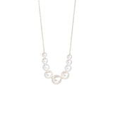 Zoë Chicco 14kt White Gold Graduated White Pearl Necklace