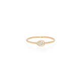 Zoë Chicco 14kt Yellow Gold Horizontal Pear Shaped Diamond Ring