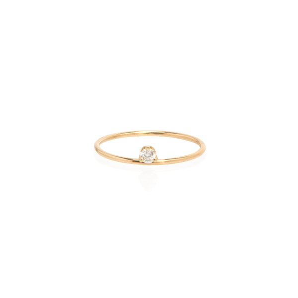 Zoë Chicco 14kt Yellow Gold Floating Diamond Prong Ring