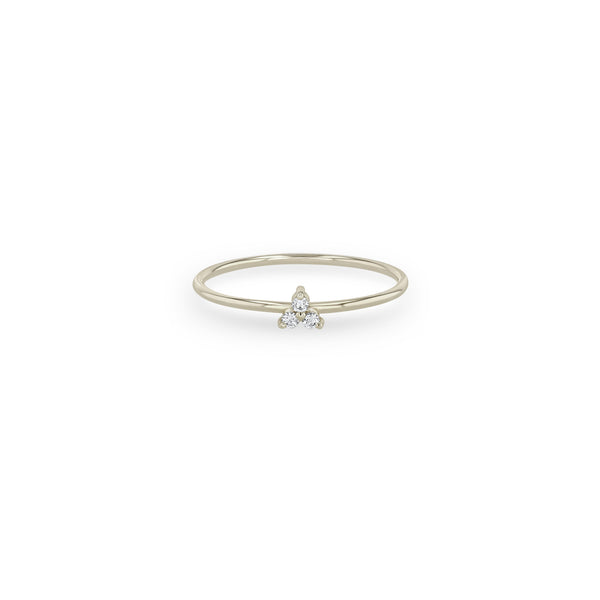 Zoë Chicco 14k Gold Tiny Prong Diamond Trio Ring