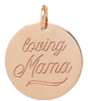 14k small amore medallion disc charm