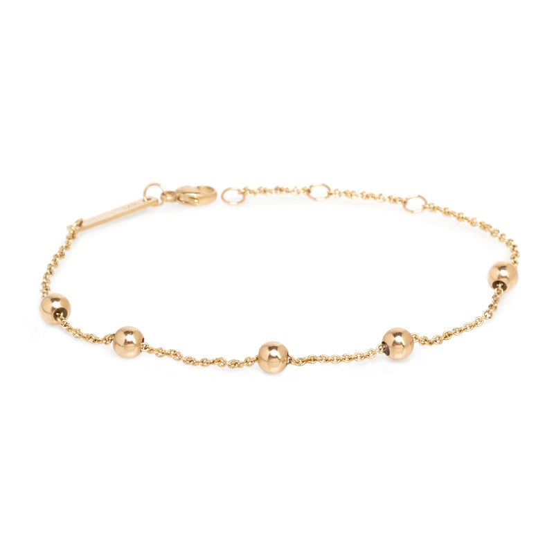 14k Gold Ball Chain Bracelet, Solid Gold Bracelet, Yellow Gold Dainty  Chain, Bracelet Stack, Dainty Gold Bracelet, A Great Gift, Selena - Etsy  Hong Kong