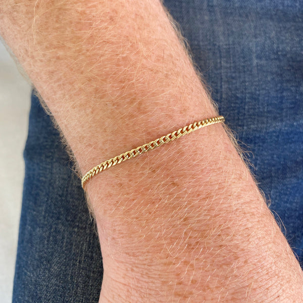 Zoe Chicco Men's Small Curb Chain Bracelet