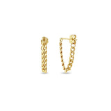 Zoë Chicco 14k Gold Small Curb Chain Huggie Earrings