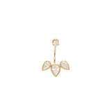 Zoë Chicco 14kt Yellow Gold 3 Pear Diamond Stud Charm With Stud Earring