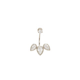 Zoë Chicco 14kt White Gold 3 Pear Diamond Stud Charm With Stud Earring