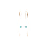 14k Turquoise Wire Earrings