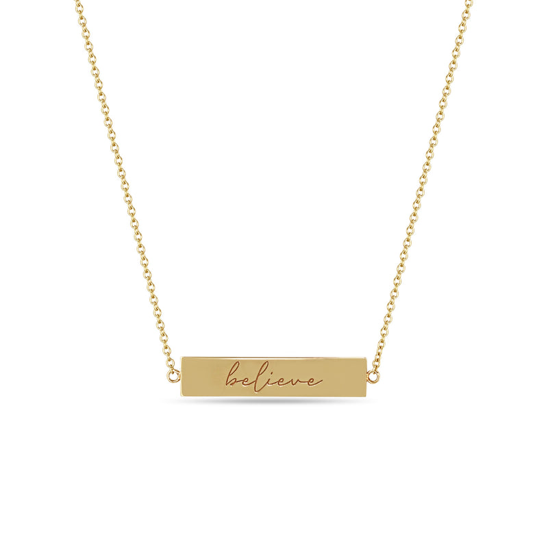 Zoë Chicco 14k Gold Double-Sided Nameplate Necklace – ZOË CHICCO