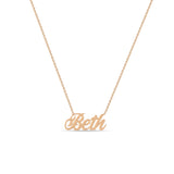 Zoë Chicco 14k Gold Script Letter Custom Name Necklace with "Beth"