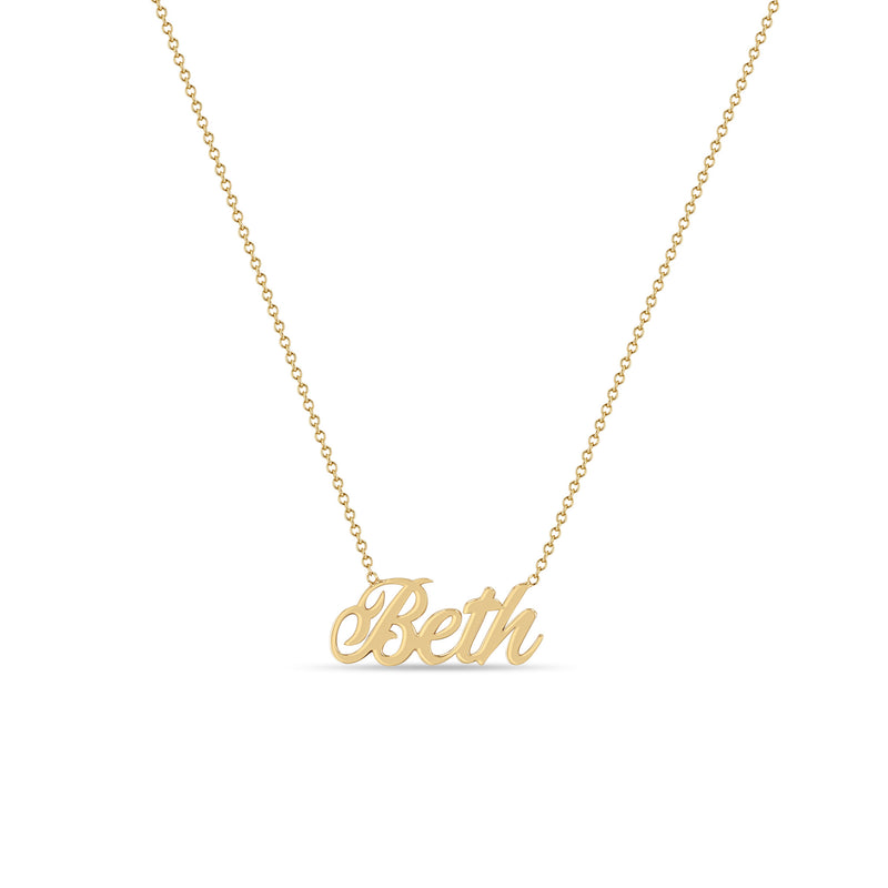 Personalized ID Pendant Necklace in Solid Gold - Tales In Gold