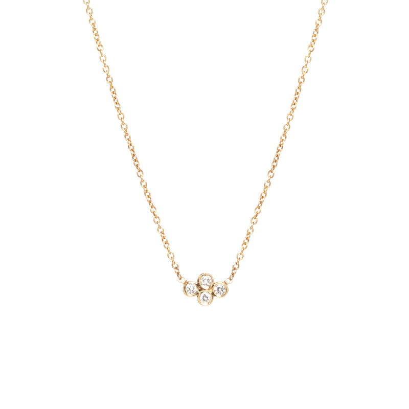 Zoë Chicco 14k Gold Diamond Bezel Quad Necklace – ZOË CHICCO
