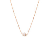 14k Diamond Bezel Quad Necklace