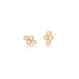 Zoë Chicco 14k Gold Small Quad Diamond Stud Earrings