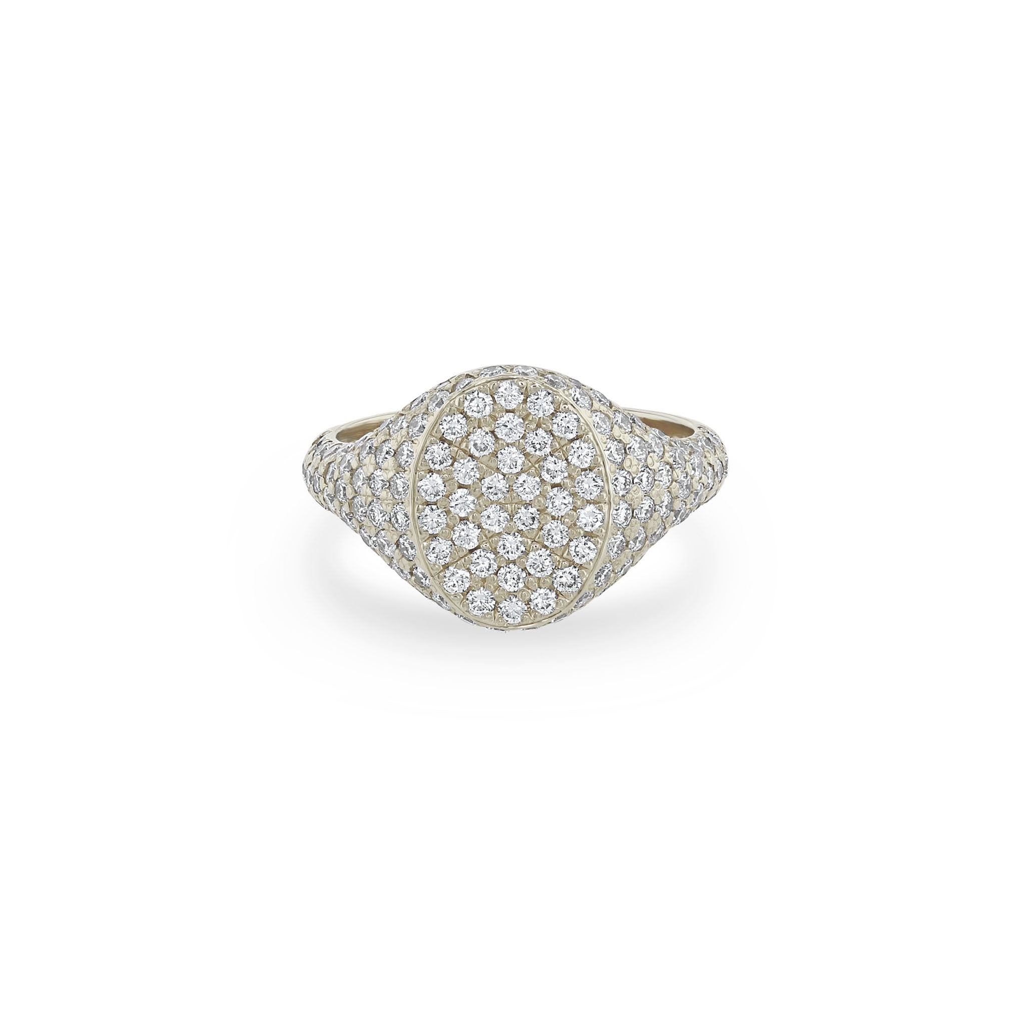 Zoë Chicco 14k Gold Full Pavé Diamond Oval Signet Ring
