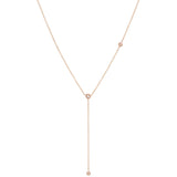 Zoe Chicco 14k Gold Off-Set Floating Diamonds Lariat Necklace